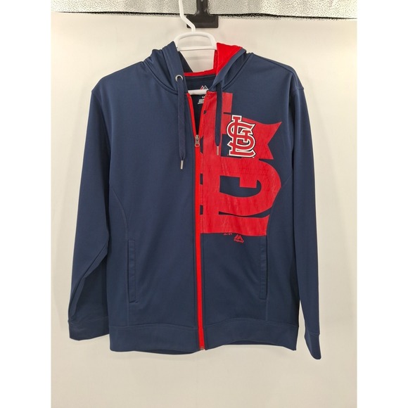Majestic Other - St.Louis Cardinals Large Majestic‎ Full Zip Blue Hoodie